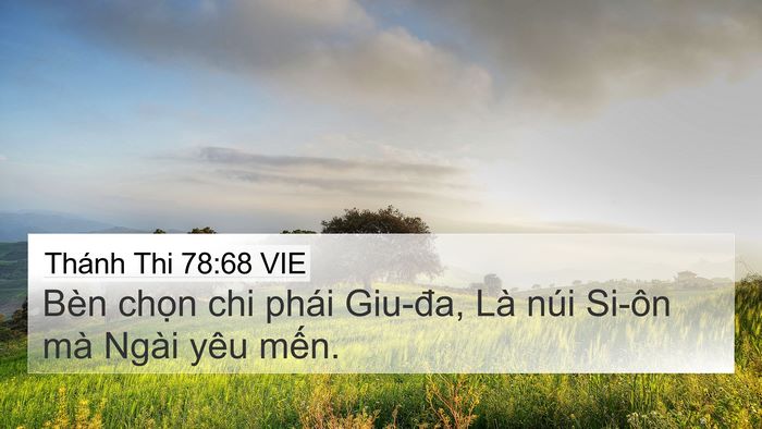 Thánh Thi 78:68 VIE Bible Verse Image