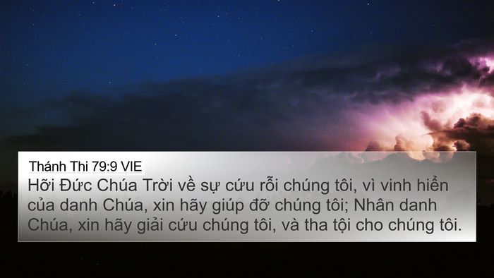 Thánh Thi 79:9 VIE Bible Verse Image