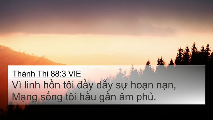 Thánh Thi 88:3 VIE Bible Verse Image