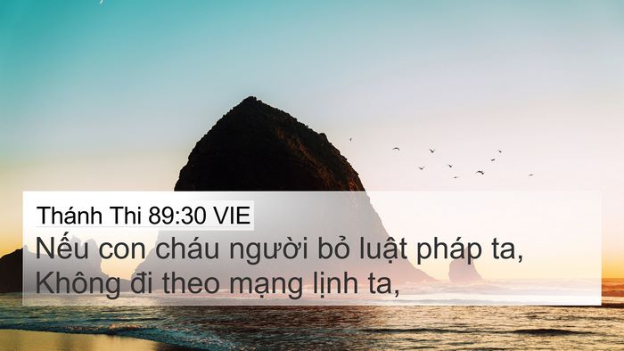 Thánh Thi 89:30 VIE Bible Verse Image