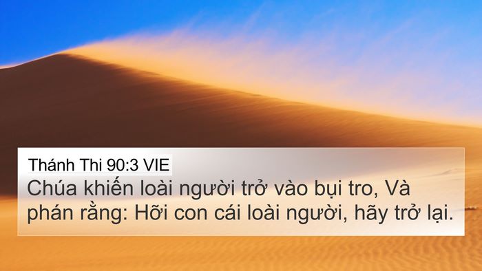 Thánh Thi 90:3 VIE Bible Verse Image
