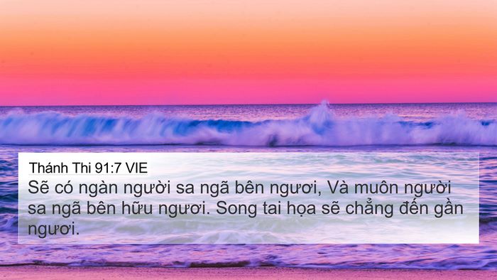 Thánh Thi 91:7 VIE 4K Wallpaper - Sẽ có ngàn người sa ngã bên ngươi, Và - 4K Wallpaper Bible Verse
