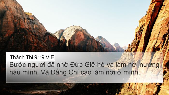 Thánh Thi 91:9 VIE Bible Verse Image