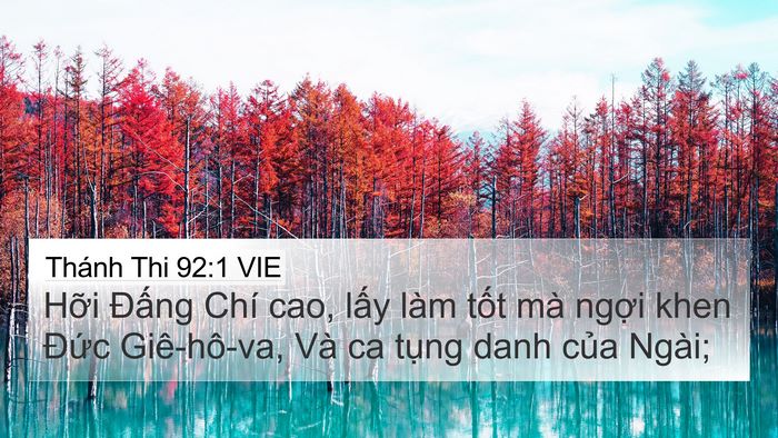 Thánh Thi 92:1 VIE Bible Verse Image
