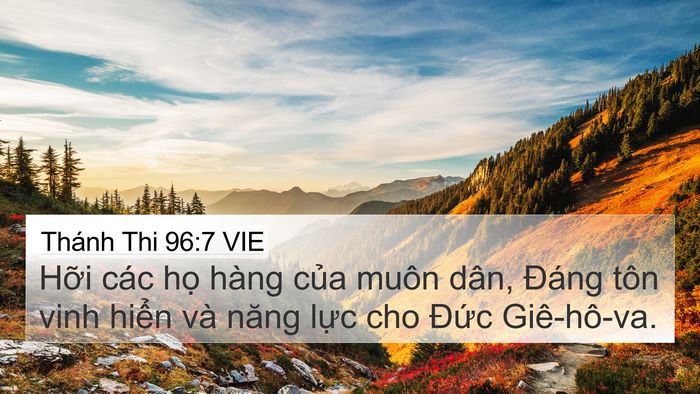 Thánh Thi 96:7 VIE Bible Verse Image