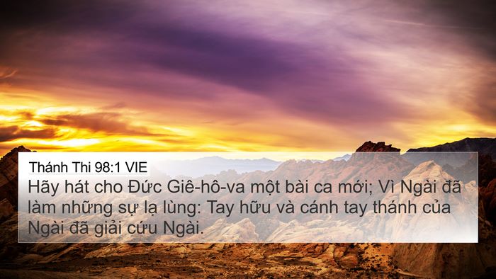 Thánh Thi 98:1 VIE Bible Verse Image