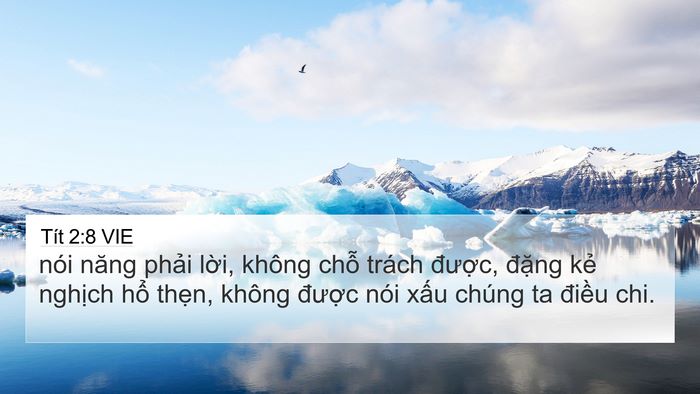 Tít 2:8 VIE Bible Verse Image