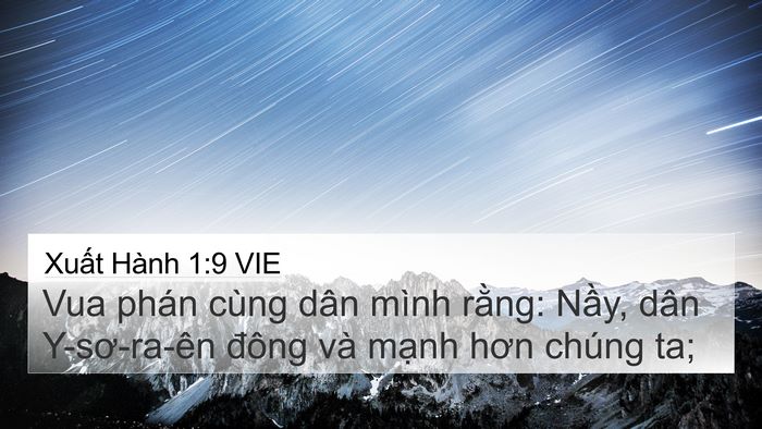 Xuất Hành 1:9 VIE Bible Verse Image