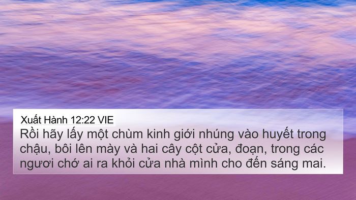 Xuất Hành 12:22 VIE Bible Verse Image