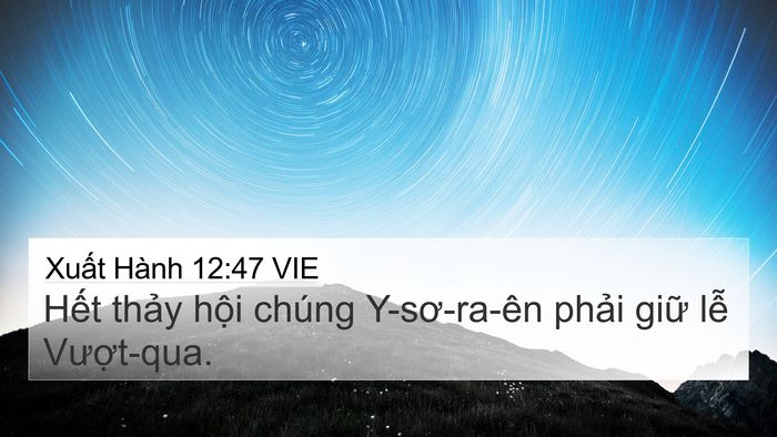 Xuất Hành 12:47 VIE 4K Wallpaper - Hết thảy hội chúng Y-sơ-ra-ên phải - 4K Wallpaper Bible Verse