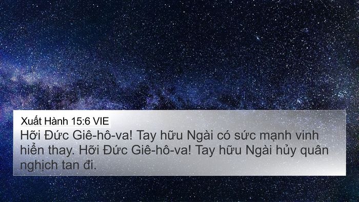 Xuất Hành 15:6 VIE Bible Verse Image
