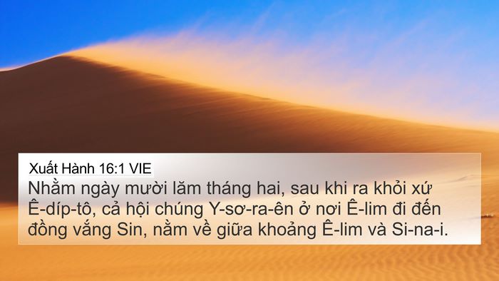 Xuất Hành 16:1 VIE Bible Verse Image