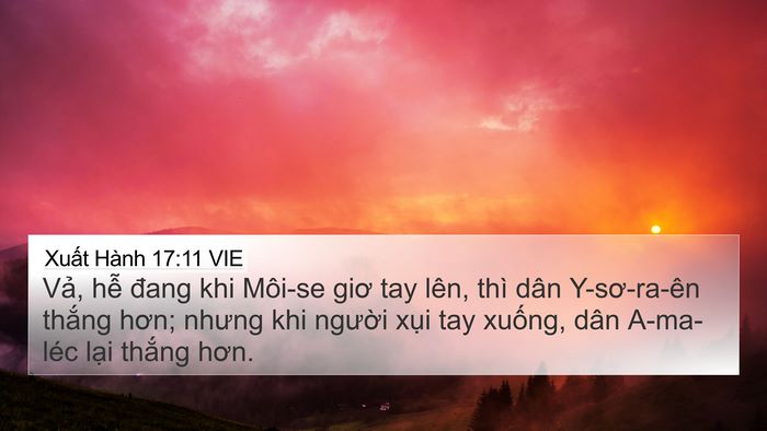 Xuất Hành 17:11 VIE Bible Verse Image