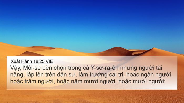 Xuất Hành 18:25 VIE Bible Verse Image
