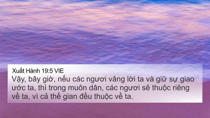 Xuất Hành 19:5 VIE Bible Verse Image