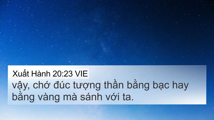 Xuất Hành 20:23 VIE Bible Verse Image