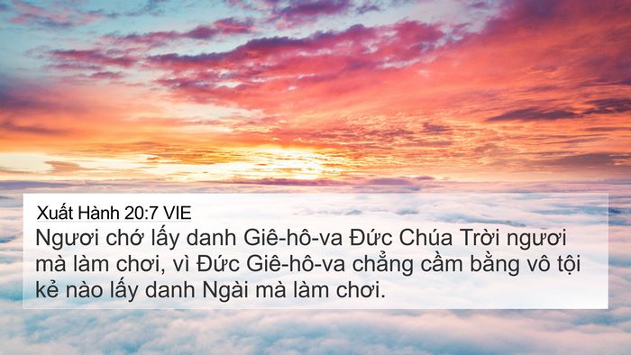 Xuất Hành 20:7 VIE Bible Verse Image