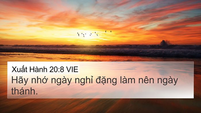 Xuất Hành 20:8 VIE Bible Verse Image