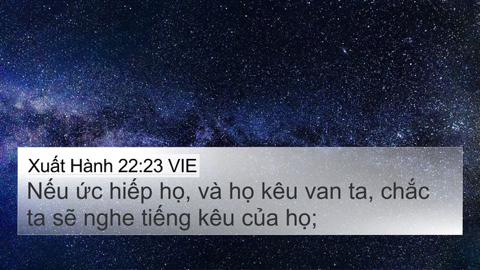 Xuất Hành 22:23 VIE Bible Verse Image