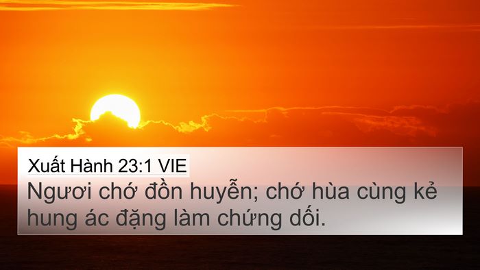 Xuất Hành 23:1 VIE Bible Verse Image