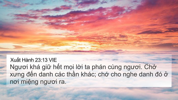 Xuất Hành 23:13 VIE Bible Verse Image