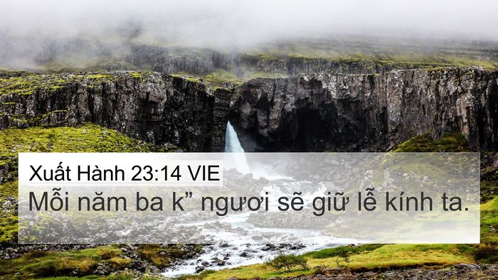 Xuất Hành 23:14 VIE Bible Verse Image