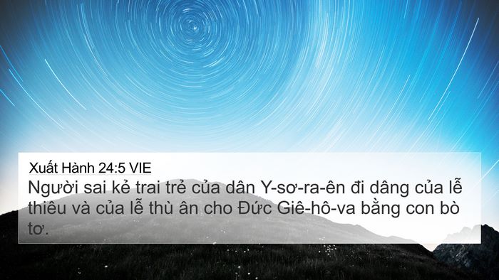 Xuất Hành 24:5 VIE Bible Verse Image