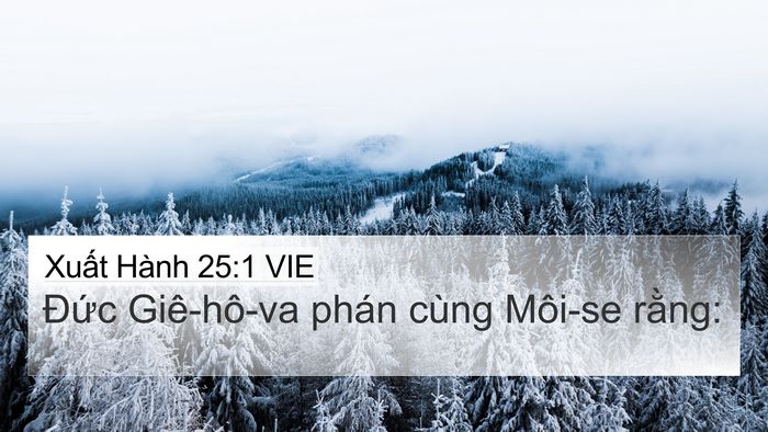 Xuất Hành 25:1 VIE 4K Wallpaper - Đức Giê-hô-va phán cùng Môi-se - 4K Wallpaper Bible Verse