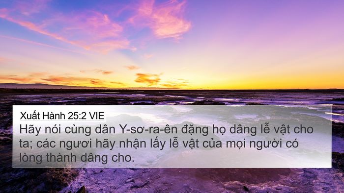 Xuất Hành 25:2 VIE Bible Verse Image