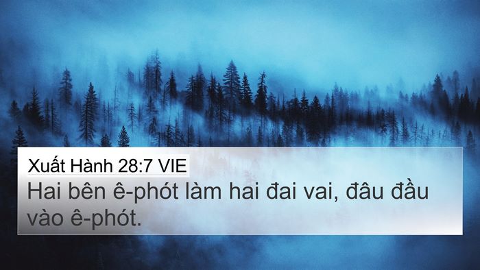 Xuất Hành 28:7 VIE 4K Wallpaper - Hai bên ê-phót làm hai đai vai, đâu đầu - 4K Wallpaper Bible Verse