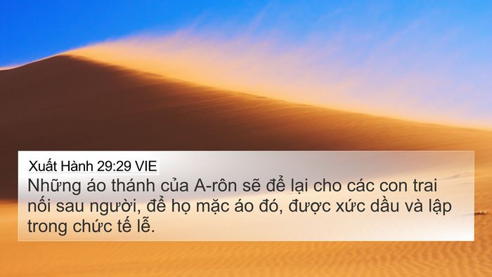 Xuất Hành 29:29 VIE Bible Verse Image