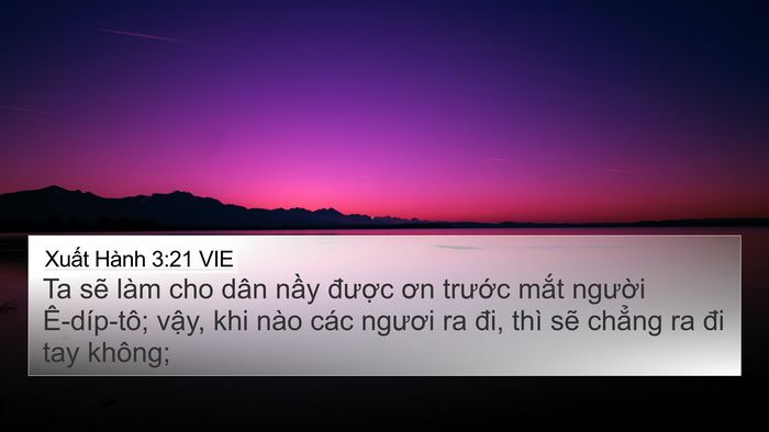 Xuất Hành 3:21 VIE Bible Verse Image