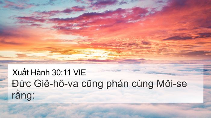 Xuất Hành 30:11 VIE Bible Verse Image