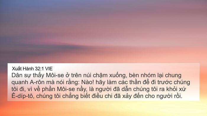 Xuất Hành 32:1 VIE Bible Verse Image