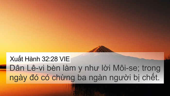 Xuất Hành 32:28 VIE Bible Verse Image