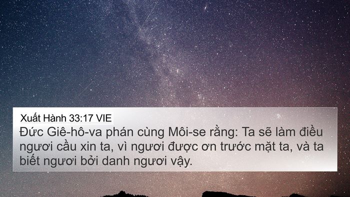 Xuất Hành 33:17 VIE Bible Verse Image