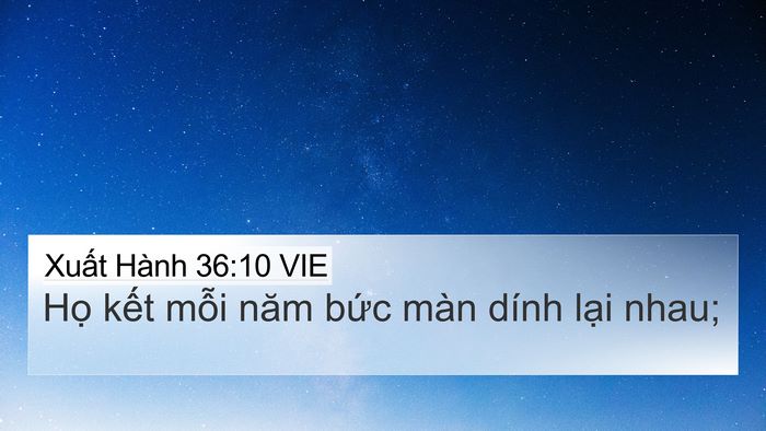 Xuất Hành 36:10 VIE Bible Verse Image