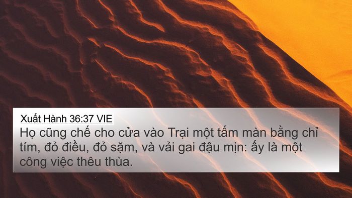 Xuất Hành 36:37 VIE Bible Verse Image
