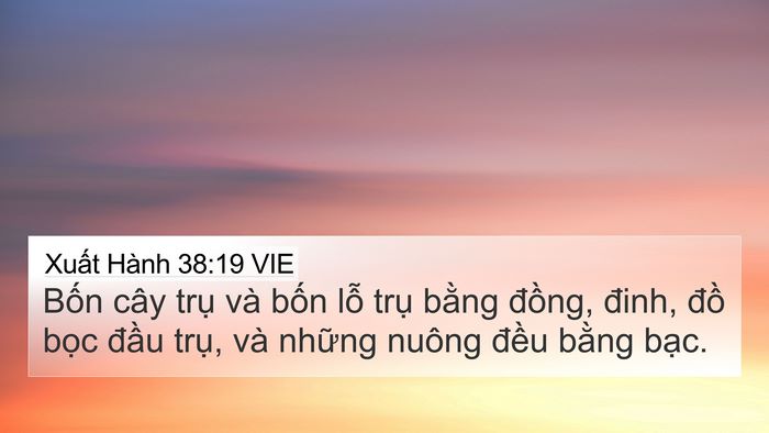 Xuất Hành 38:19 VIE Bible Verse Image