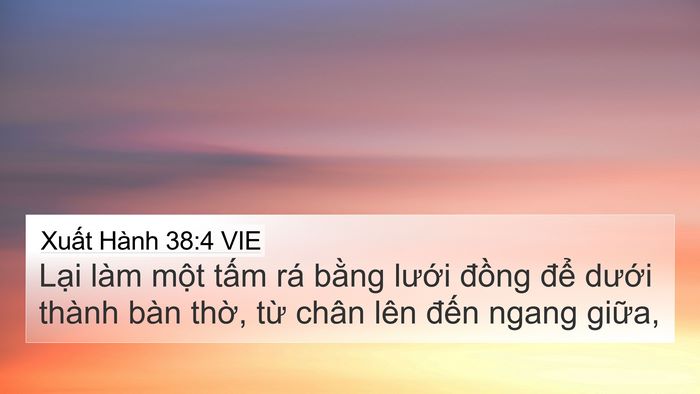 Xuất Hành 38:4 VIE Bible Verse Image