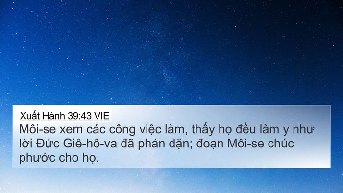 Xuất Hành 39:43 VIE Bible Verse Image