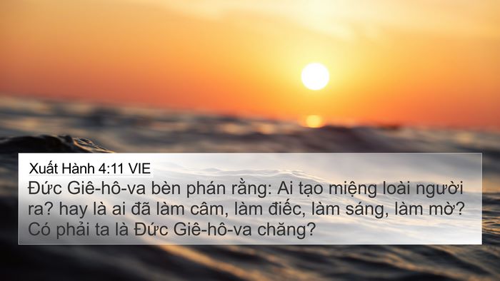 Xuất Hành 4:11 VIE Bible Verse Image