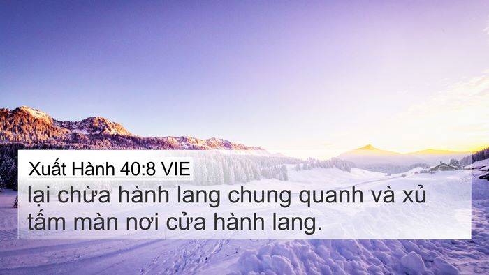 Xuất Hành 40:8 VIE Bible Verse Image