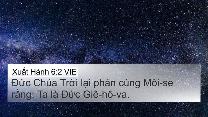Xuất Hành 6:2 VIE Bible Verse Image
