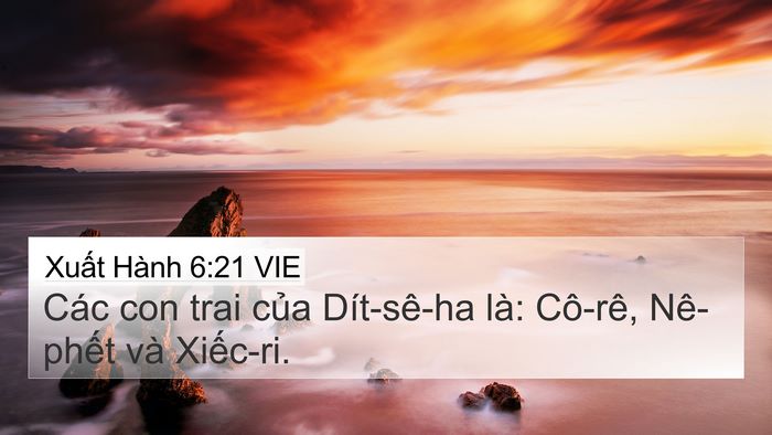 Xuất Hành 6:21 VIE Bible Verse Image