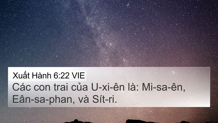 Xuất Hành 6:22 VIE Bible Verse Image