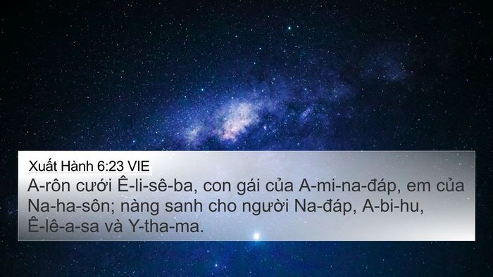 Xuất Hành 6:23 VIE Bible Verse Image