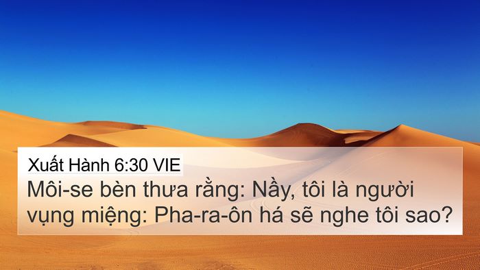 Xuất Hành 6:30 VIE Bible Verse Image