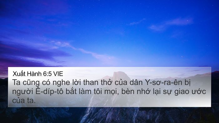 Xuất Hành 6:5 VIE Bible Verse Image