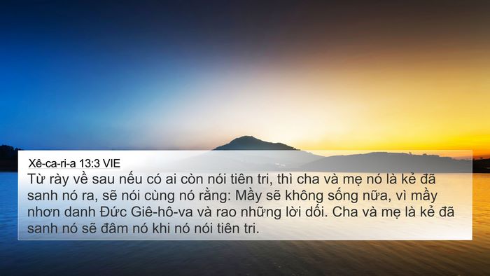Xê-ca-ri-a 13:3 VIE Bible Verse Image